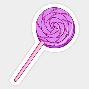 Purple Spiral Lollipop Sticker